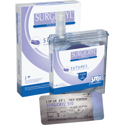 Surgicryl 910 SMI / 4-0 / DS 19 / 75cm / violett / 12 Stk.