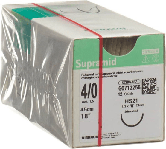 Supramid weiss USP 1 / HS40S / 120 cm / 24 Stück