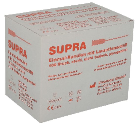 Einmalkanülen Supra 0.9 x 100 mm / 100 Stück