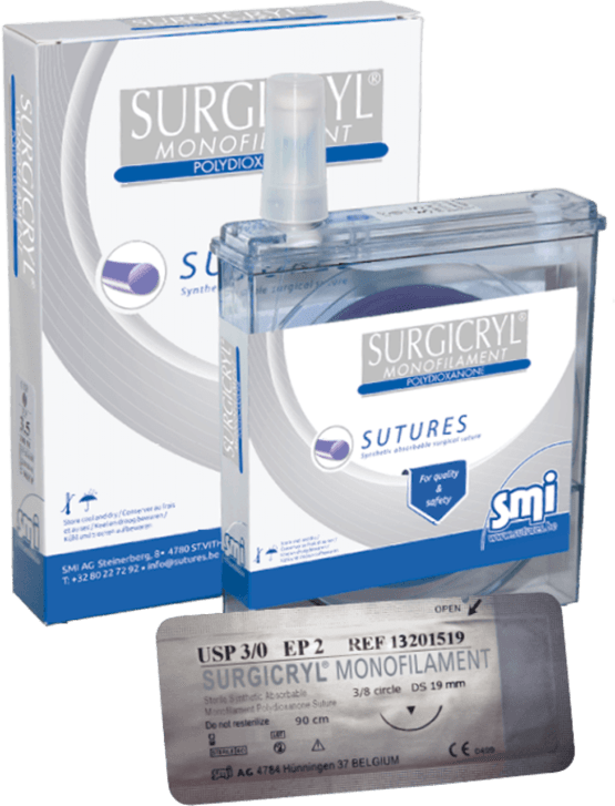 Surgicryl MONO PDO SMI / 4-0 / HR 17 / 75cm / violett / 12 Stk.